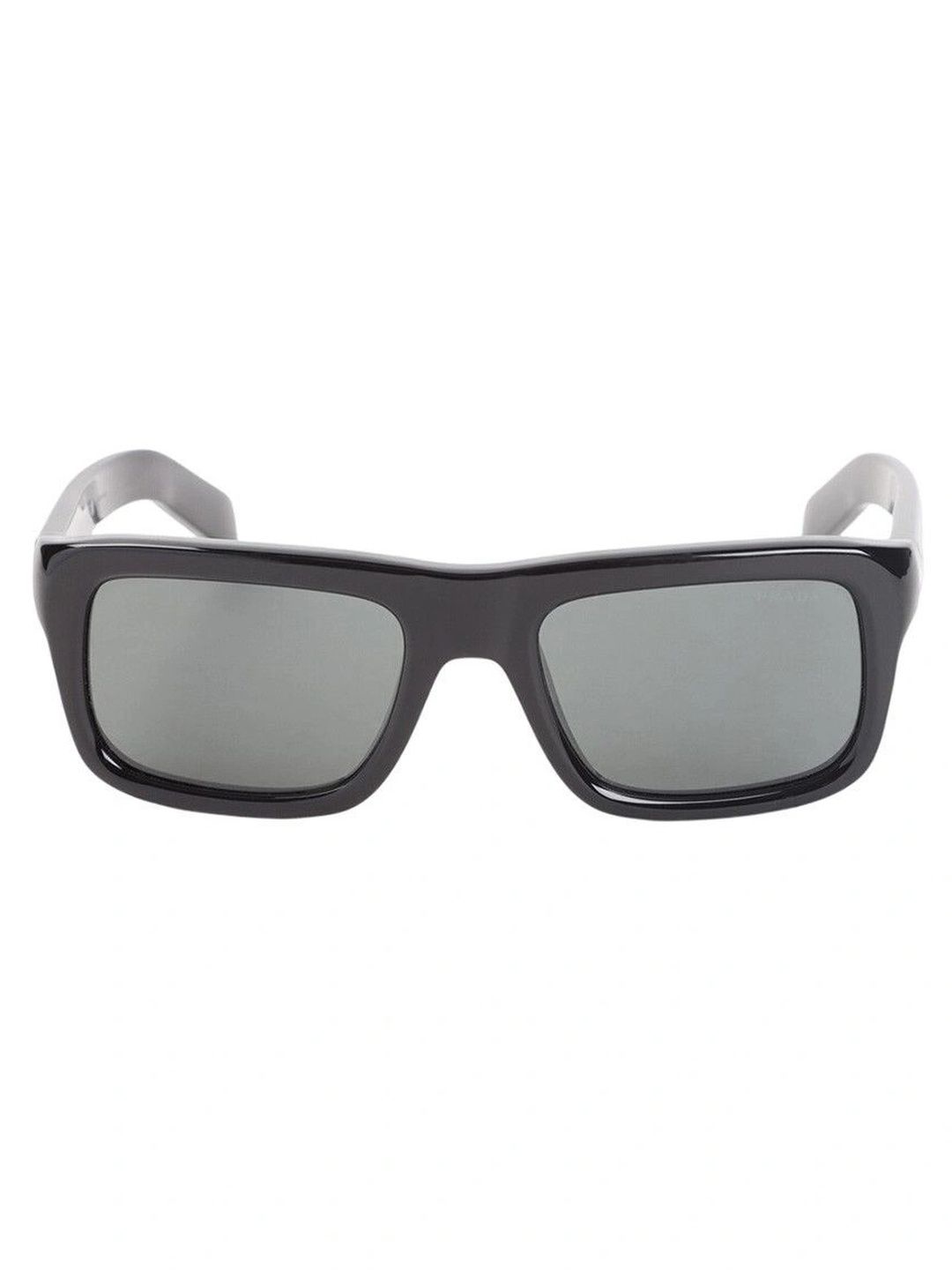 Prada Men Grey Lens & Black Rectangle Sunglasses with-image-20