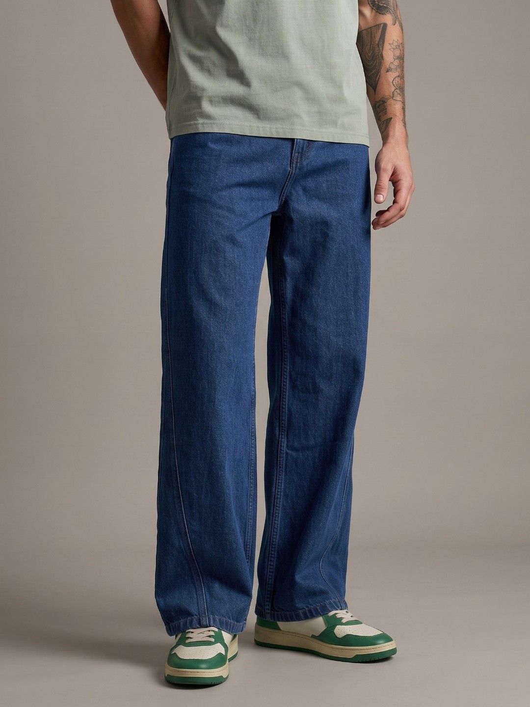 glitchez Men Wide Leg Mid-Rise Jeans-picture-18