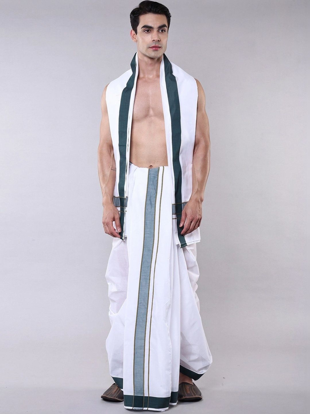 Exotic India Men Cotton Dhoti Dhotis-picture-26