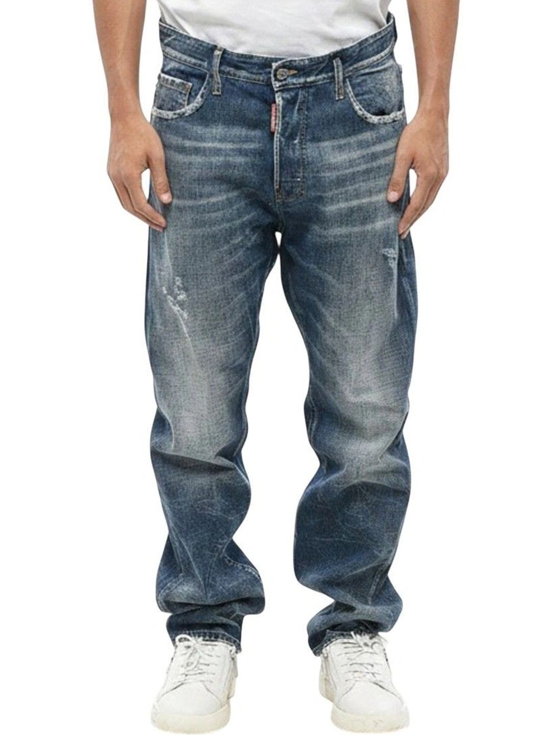 Dsquared2 Men Straight Fit Mid-Rise Low Distress Jeans-picture-30
