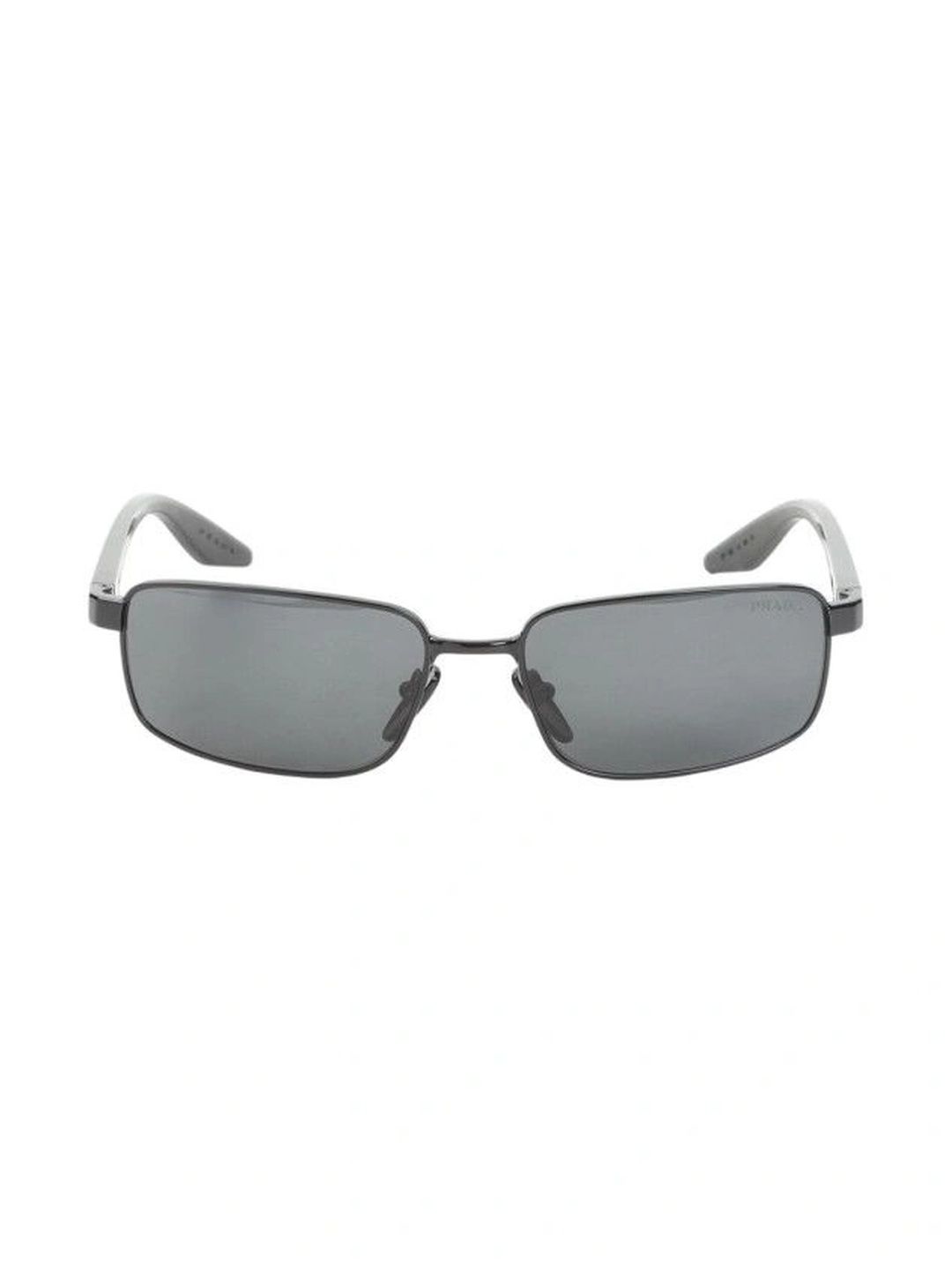 Prada Men Grey Lens & Black Rectangle Sunglasses with-image-19