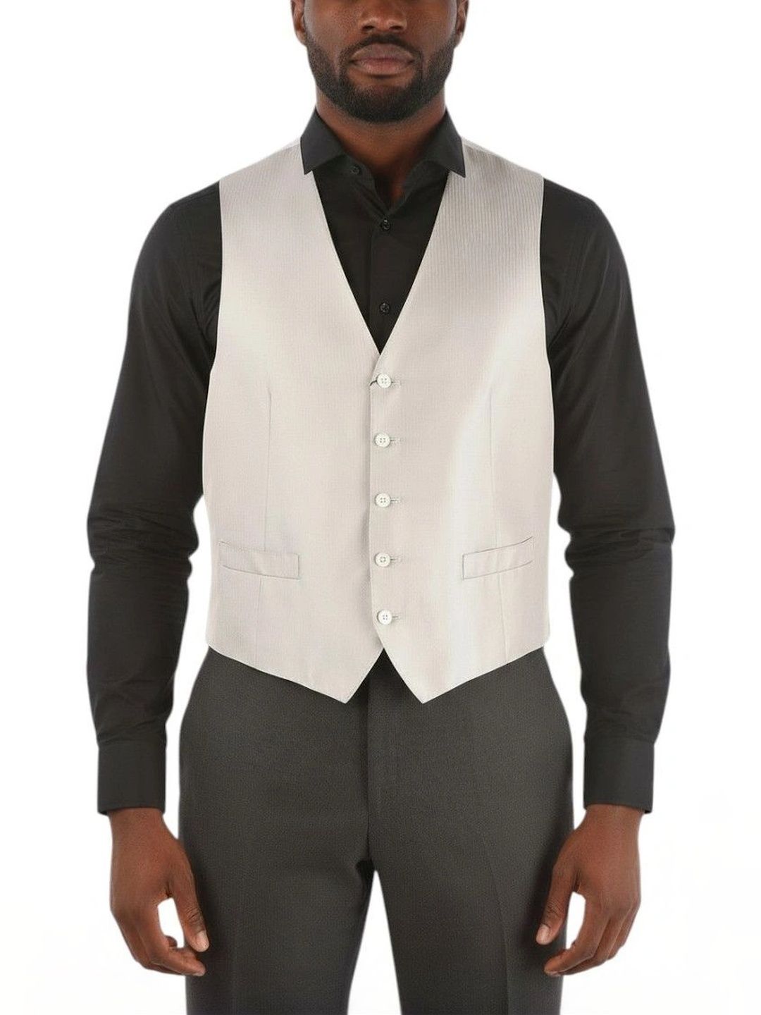 Corneliani Light Beige Textured Waistcoat-picture-55
