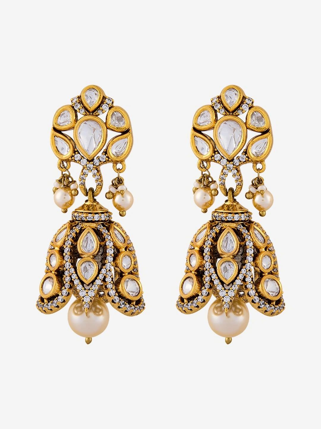 Kushal's Fashion Jewellery Circular Jhumkas Earrings-picture-56