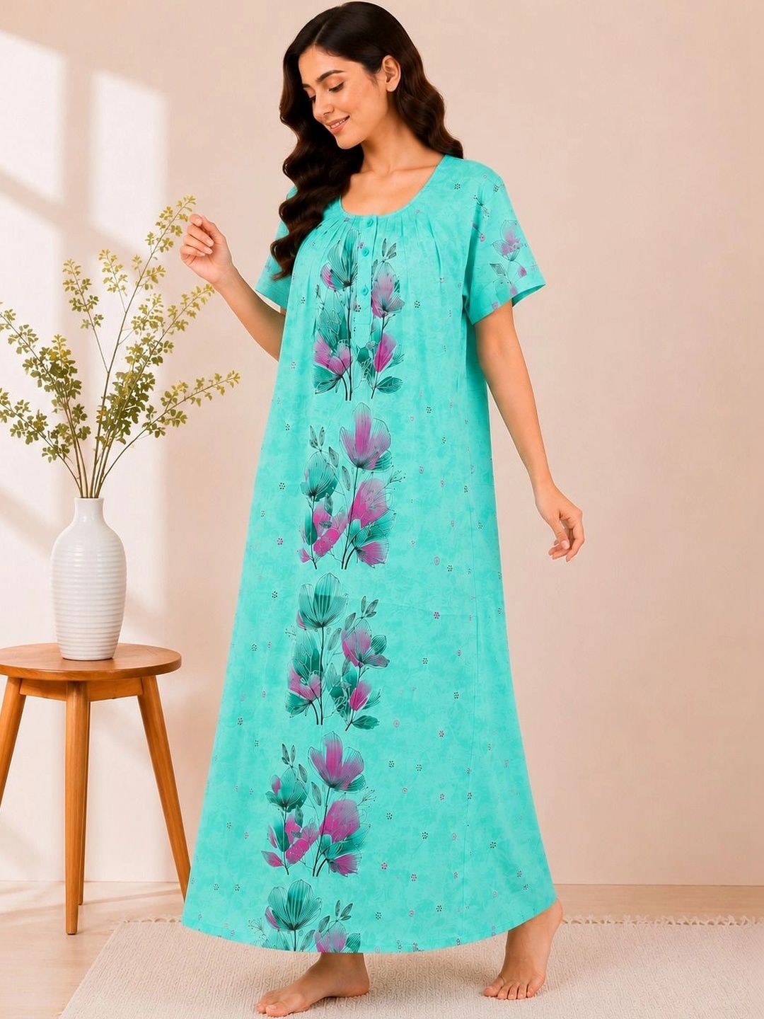 Sukhraa Printed Maxi Nightdress-picture-19