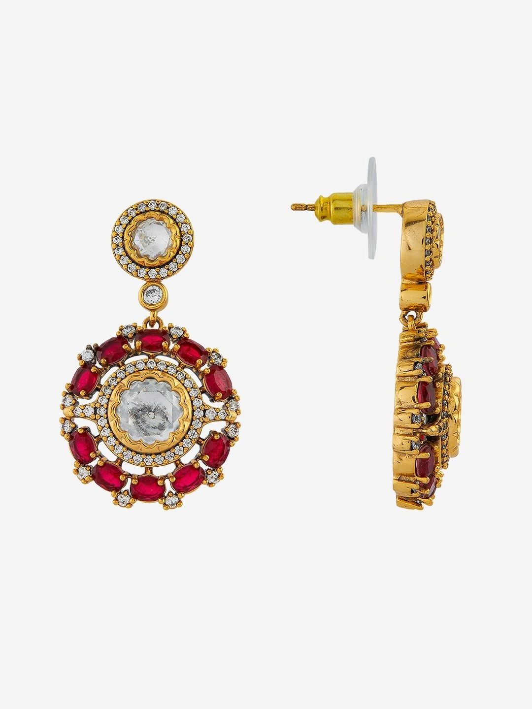 Kushal's Fashion Jewellery Circular Drop Earrings-picture-56