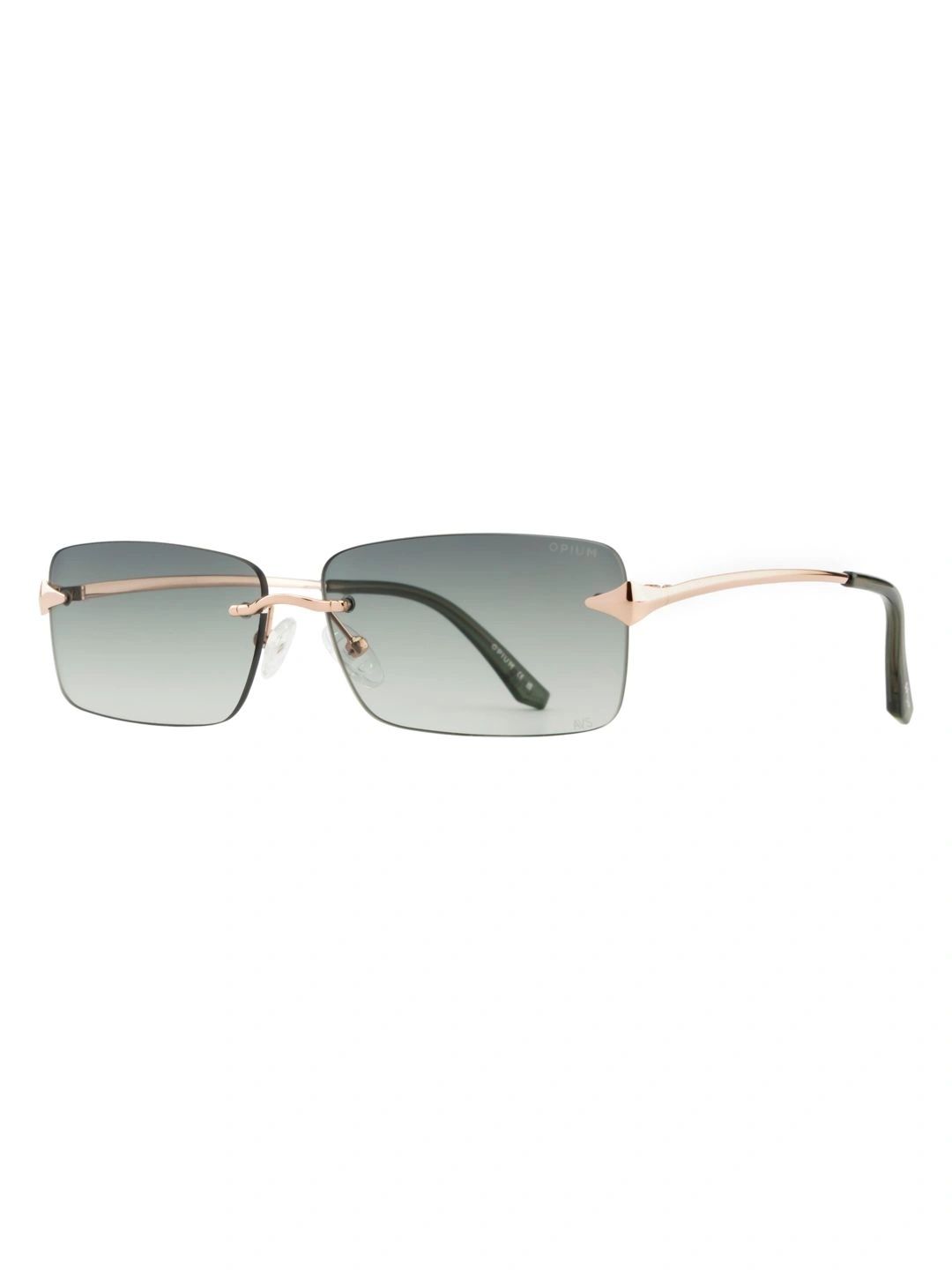 OPIUM Unisex Grey Lens & Rose Gold-Toned Rectangle Sunglasses with-picture-51