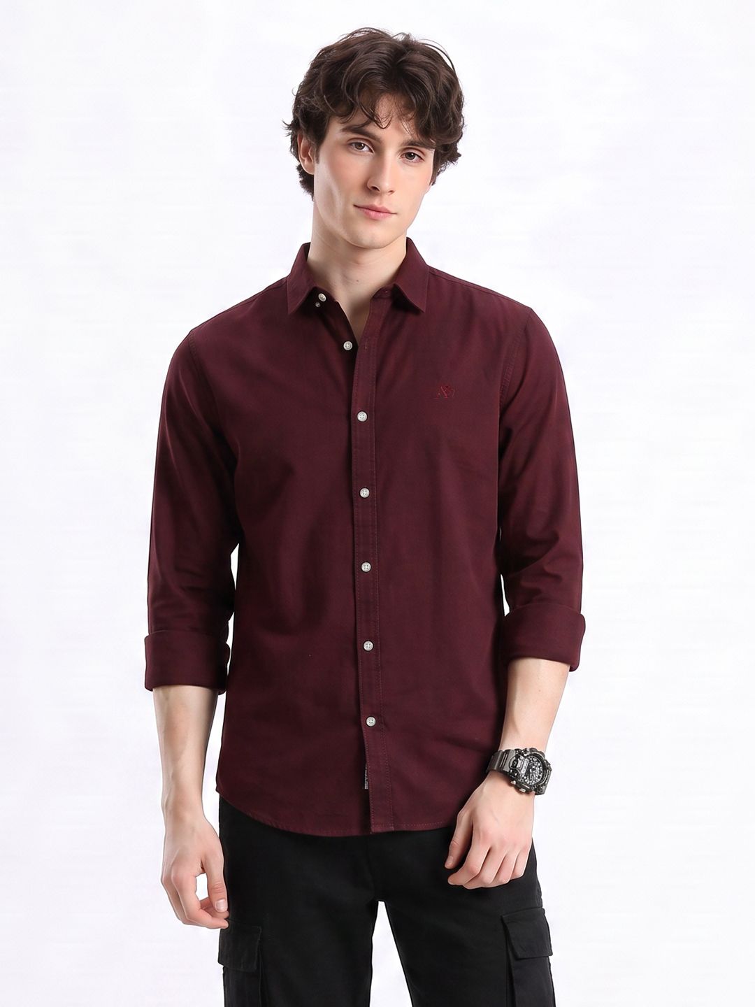 Aeropostale Spread Collar Pure Cotton Casual Shirt-picture-28