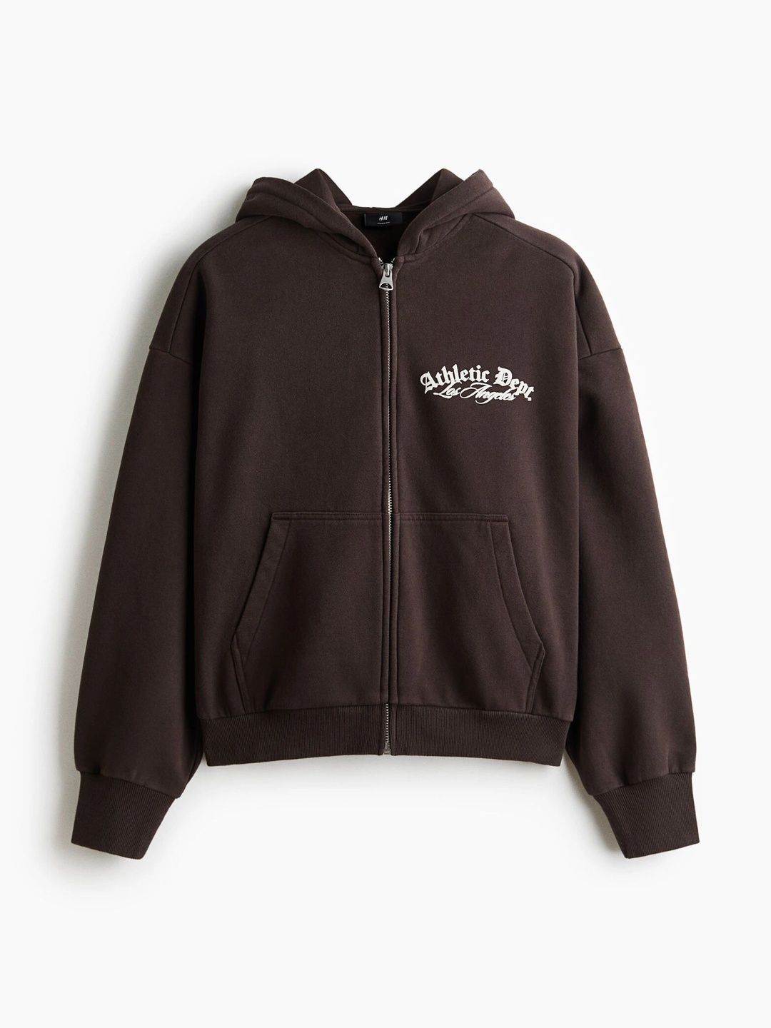 H&M Men Oversized Fit Printed Zip-Through Hoodie-picture-40