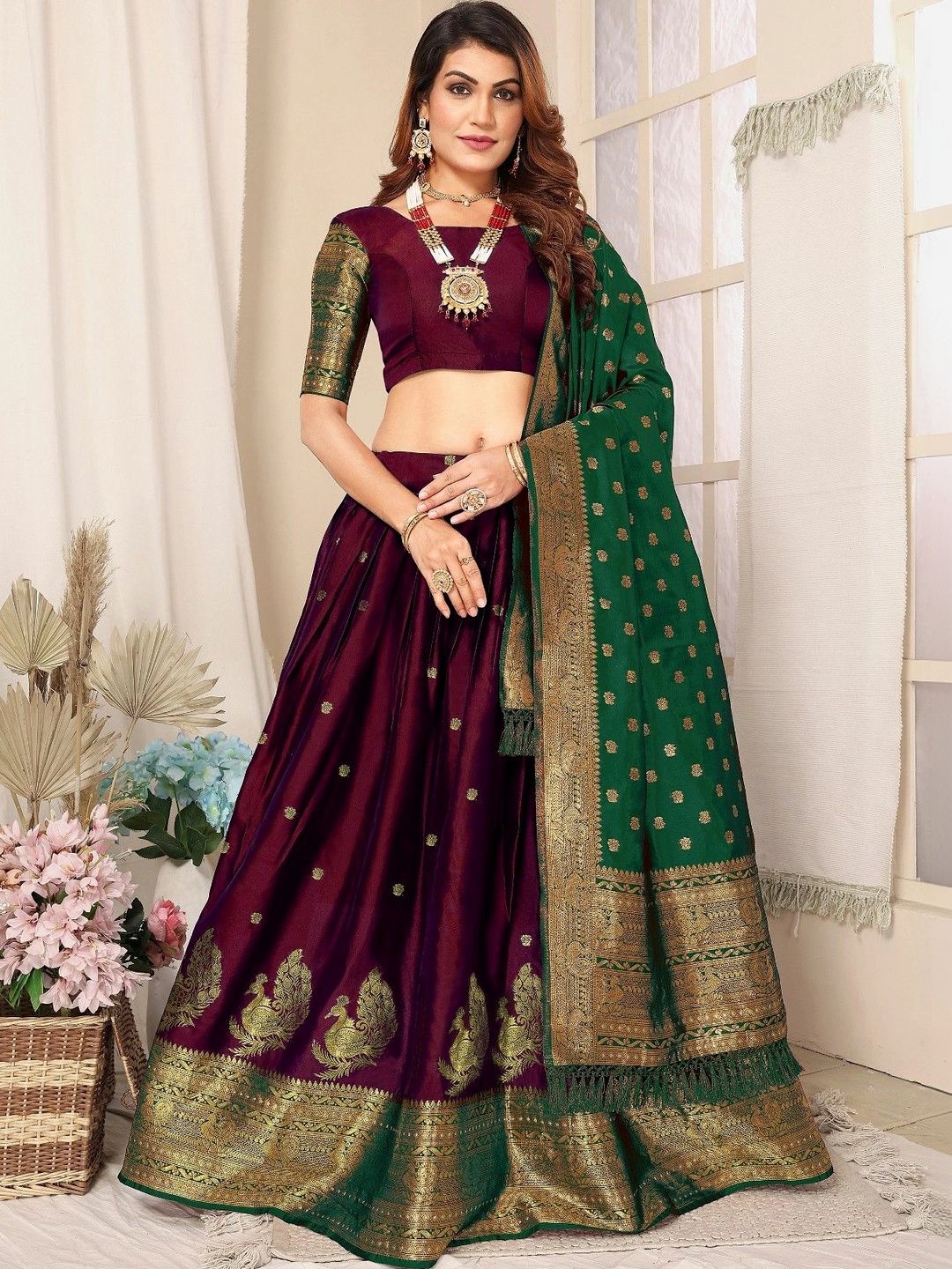 tathastufab Unstitched Lehenga & Blouse With Dupatta-picture-13