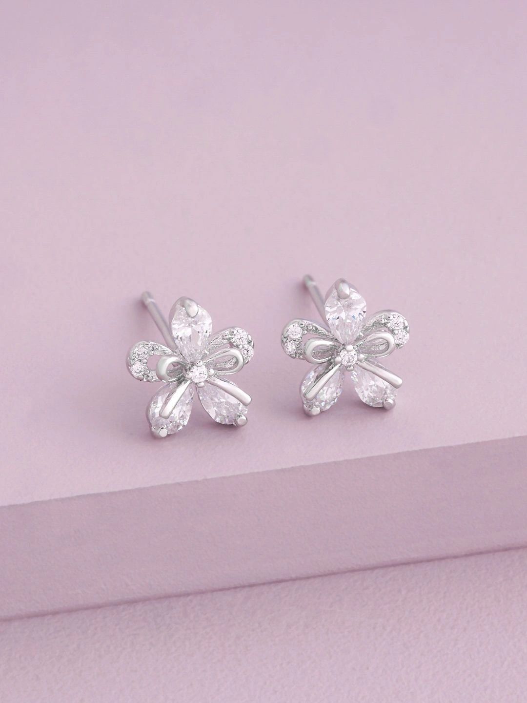 Kushal's Fashion Jewellery Floral Studs Earrings-picture-15