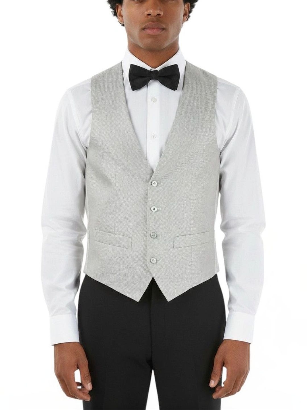 Corneliani Grey V Neck Waistcoat-picture-10