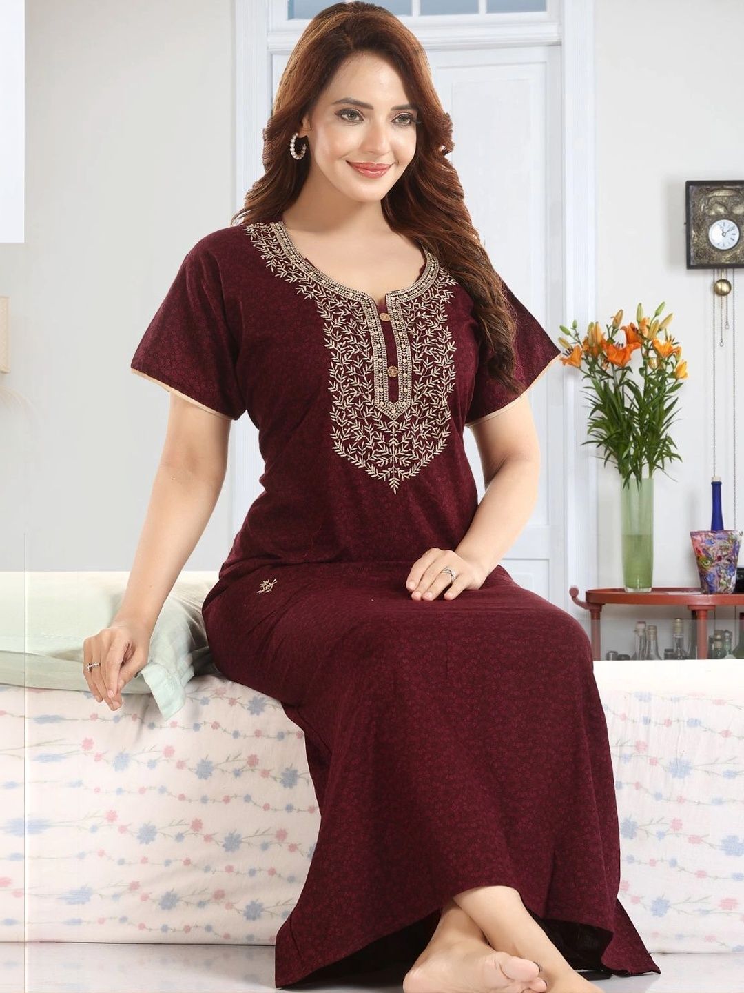TRUNDZ Printed Maxi Nightdress-picture-6