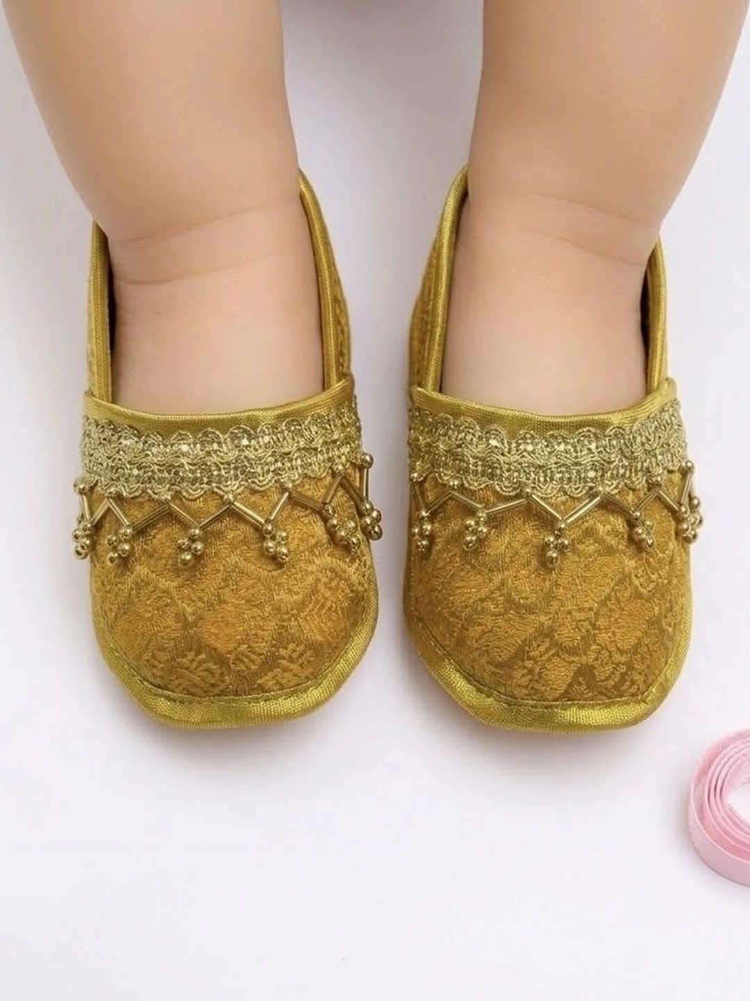 YK Unisex Kids Woven Design Mojaris-picture-26