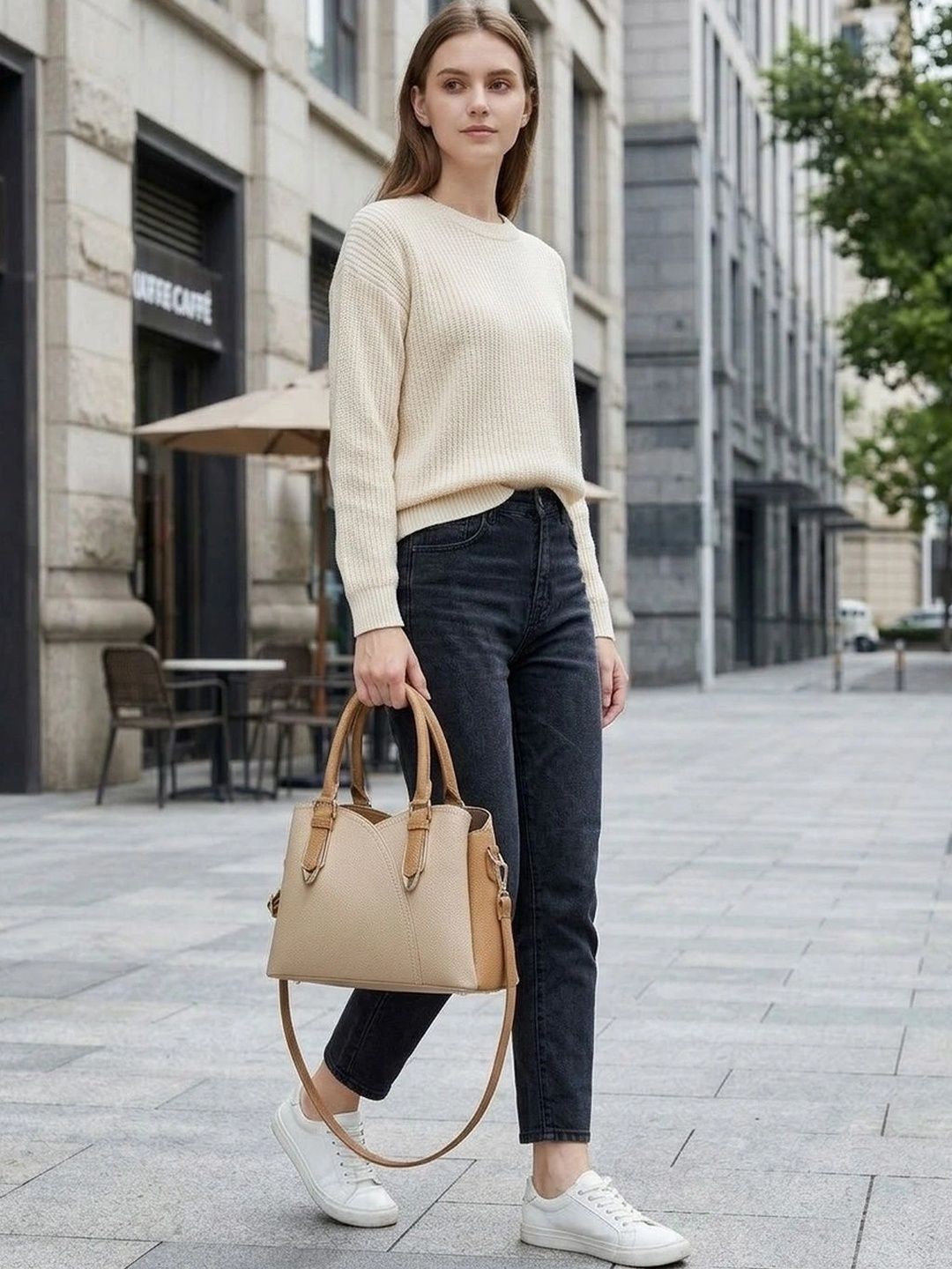 CORSICA Colourblocked PU Structured Handheld Bag-image-37
