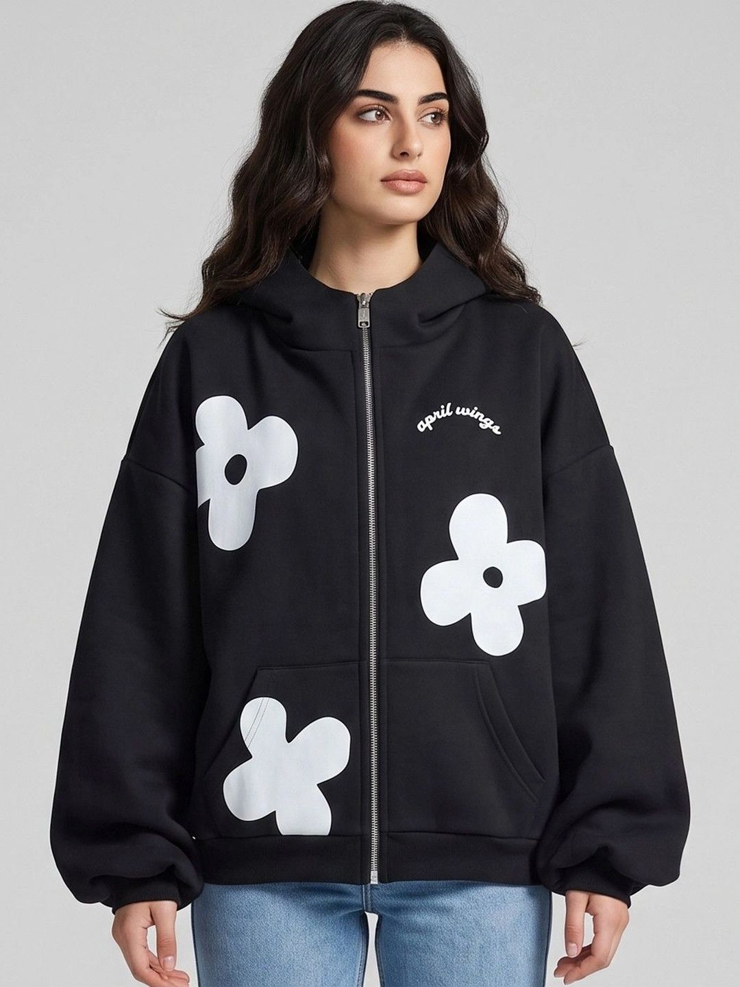 Suo Women Printed Hooded Sweatshirt-picture-16