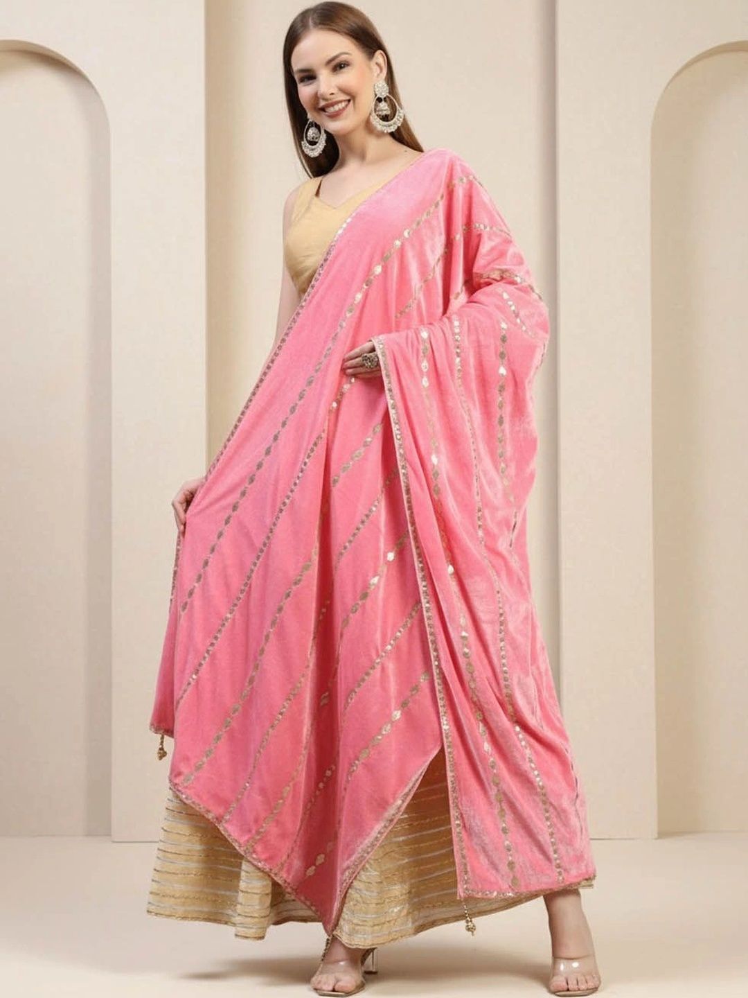 KALINI Velvet Dupatta with Zari-picture-39