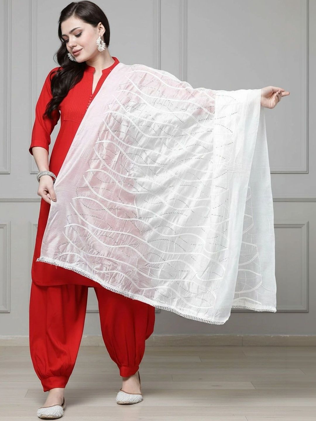KALINI Dupatta with Sequinned-picture-44