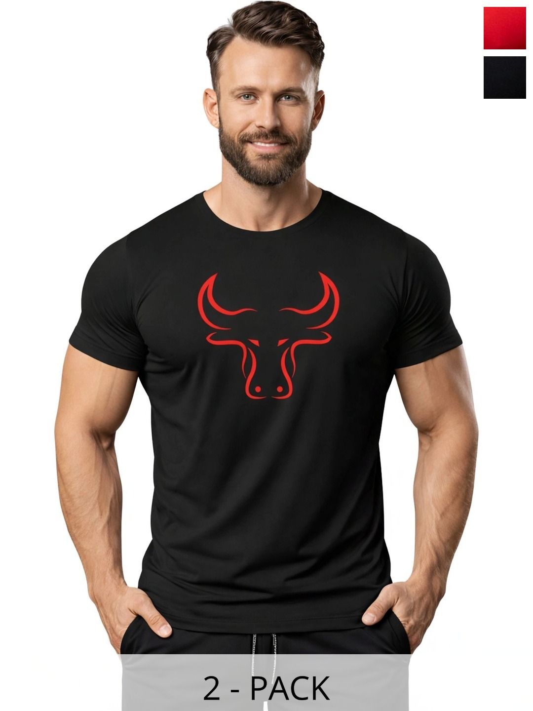 3Colors Men 2 Printed Moisture Wicking T-shirt-picture-37