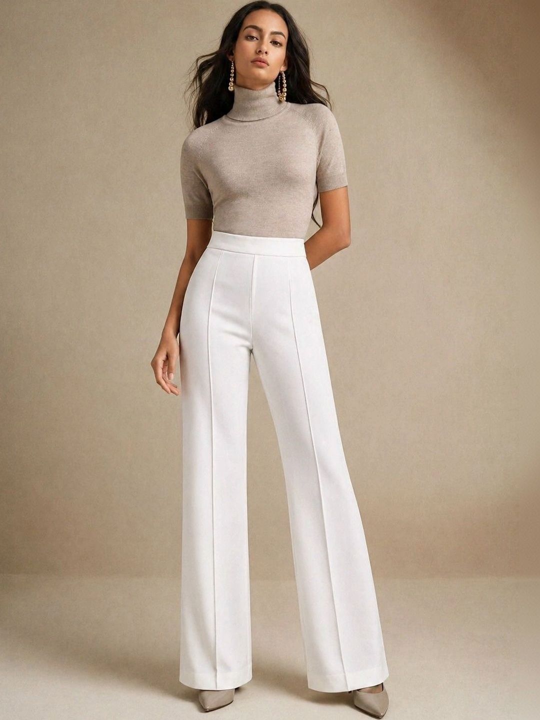HERE&NOW Women Relaxed Easy Wash Trousers-picture-38