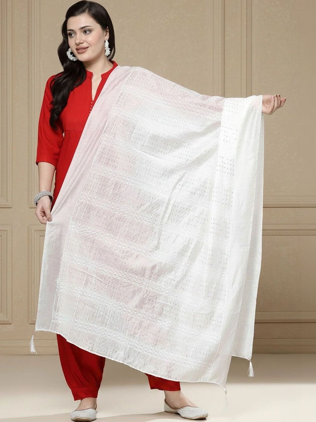 KALINI Dupatta with Sequinned-picture-55