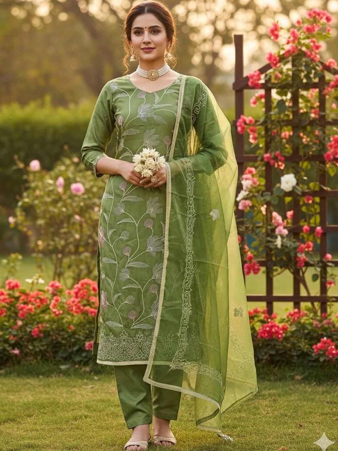 Maroosh Embroidered Unstitched Dress Material-picture-2