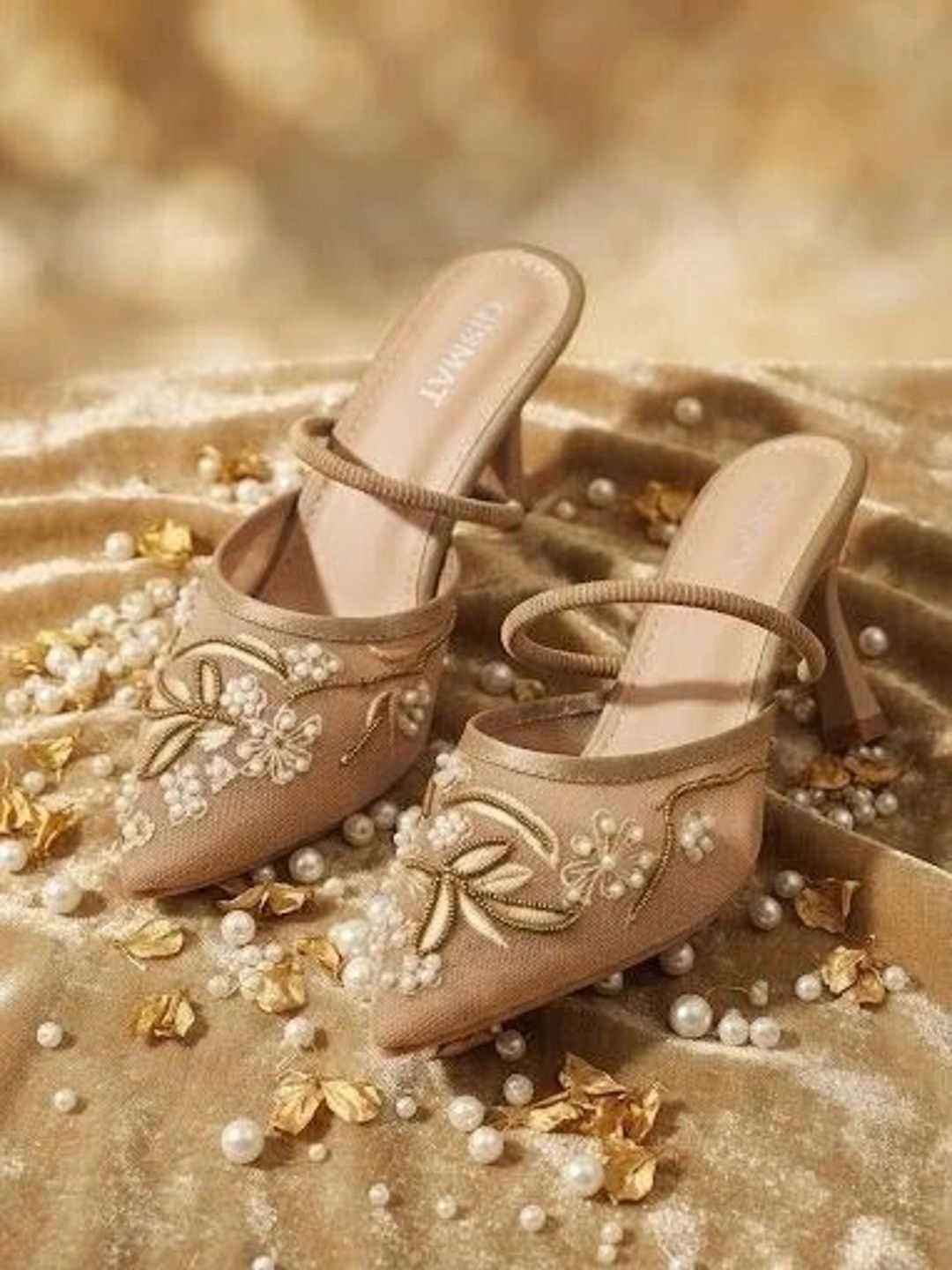 Qismat Embellished Ethnic Slim Heeled Mules-picture-14