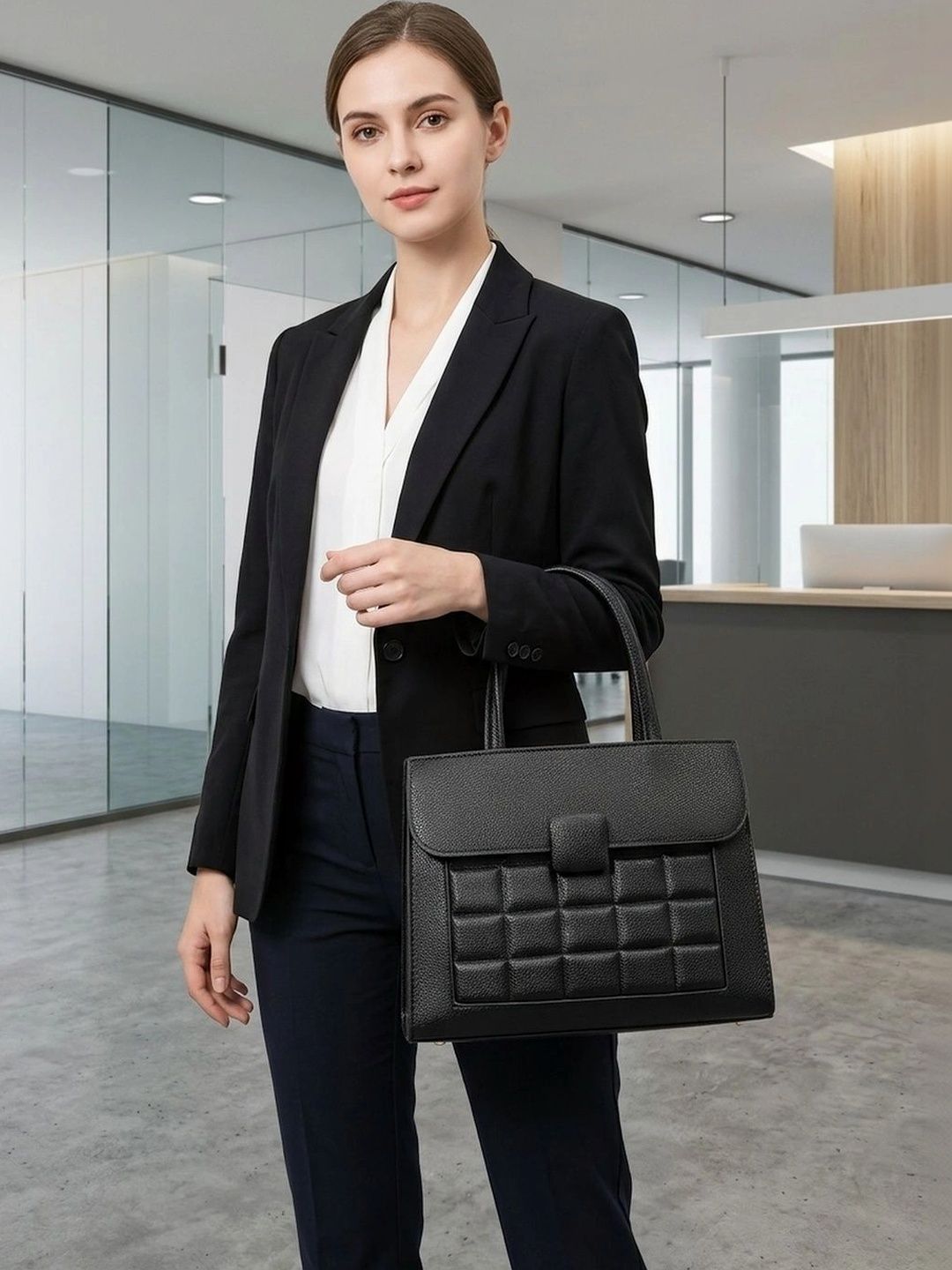 CORSICA Textured PU Structured Handheld Bag with Quilted-picture-45