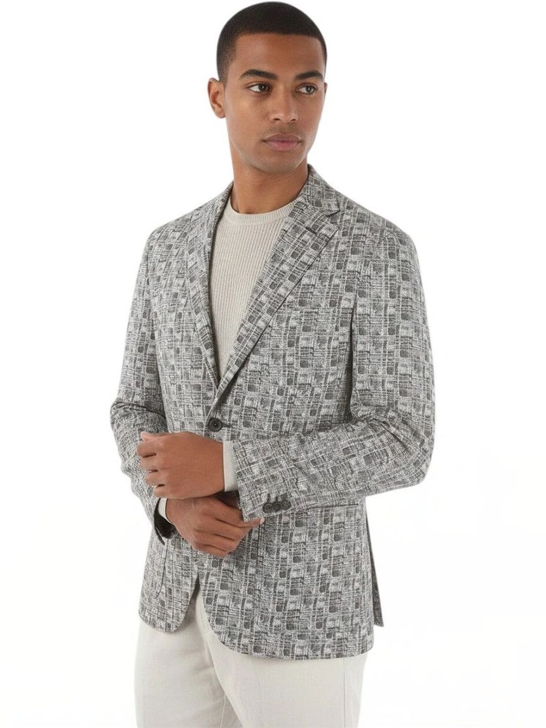 Corneliani Grey Notched Lapel Blazer-picture-19