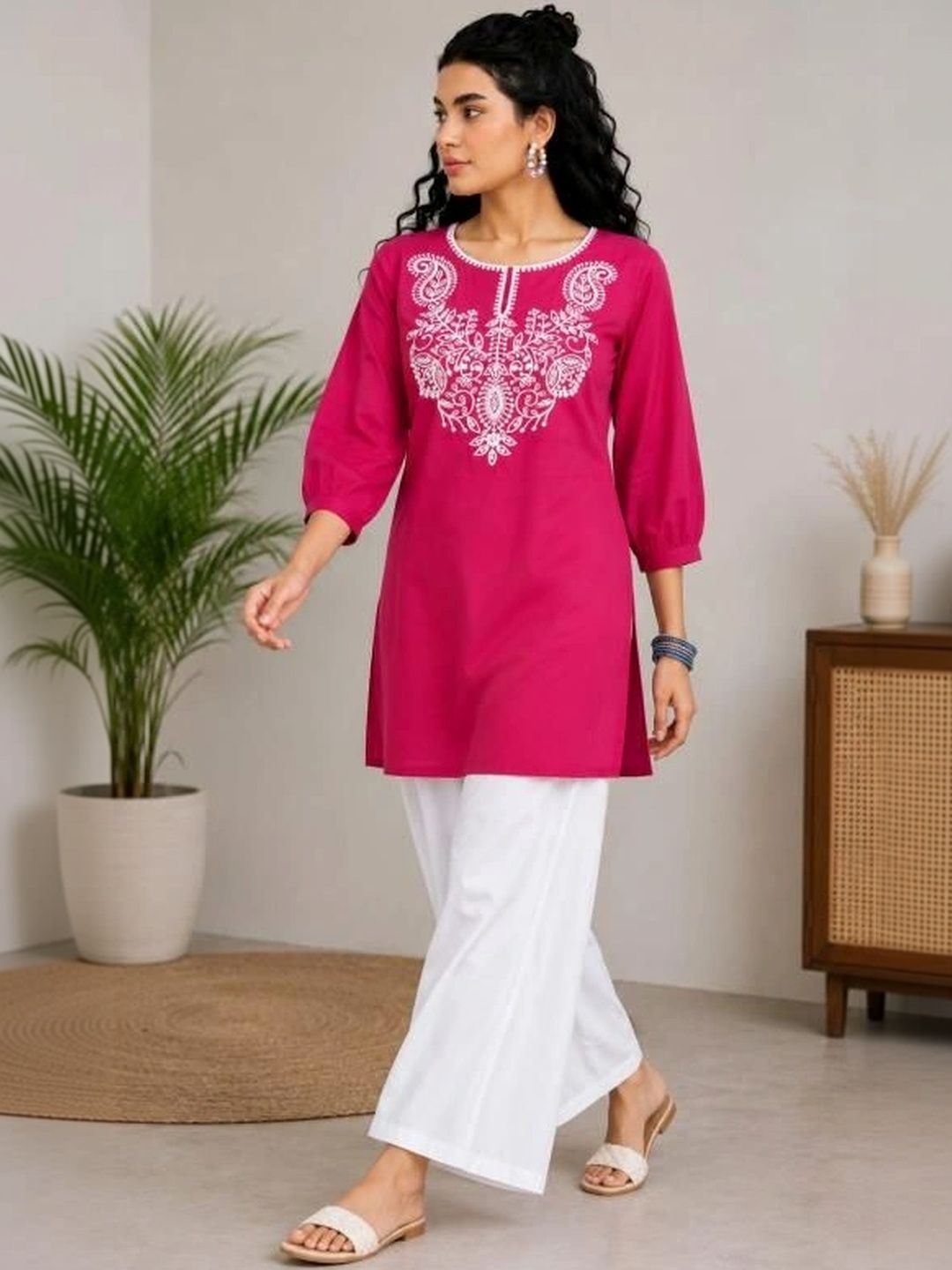 ROSHNI Ethnic Motifs Embroidered Kurti-picture-43