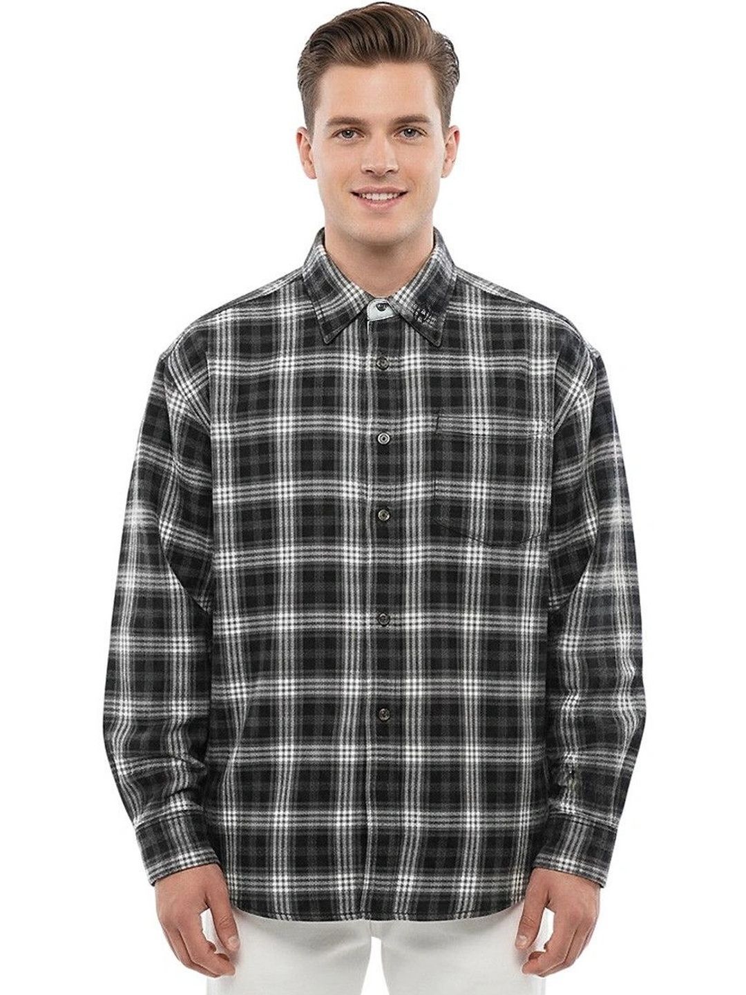 DIESEL Men Tartan Checks Checked Casual Shirt-picture-40
