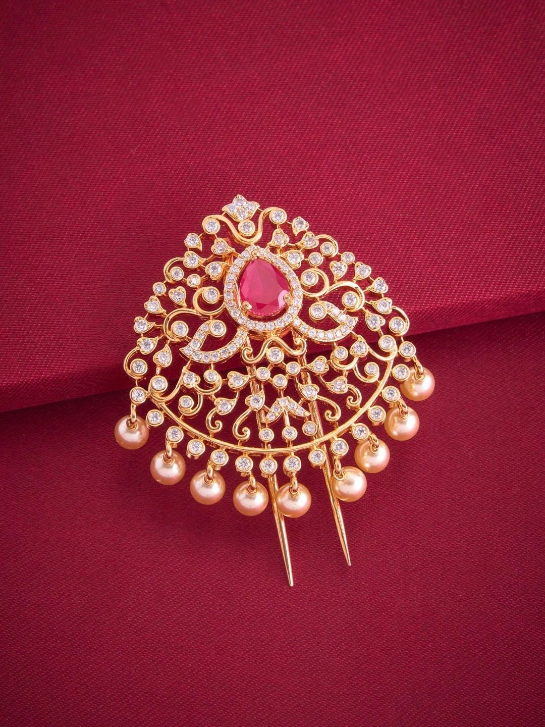 Kushal's Fashion Jewellery Women Embellished Comb Pin-image-24