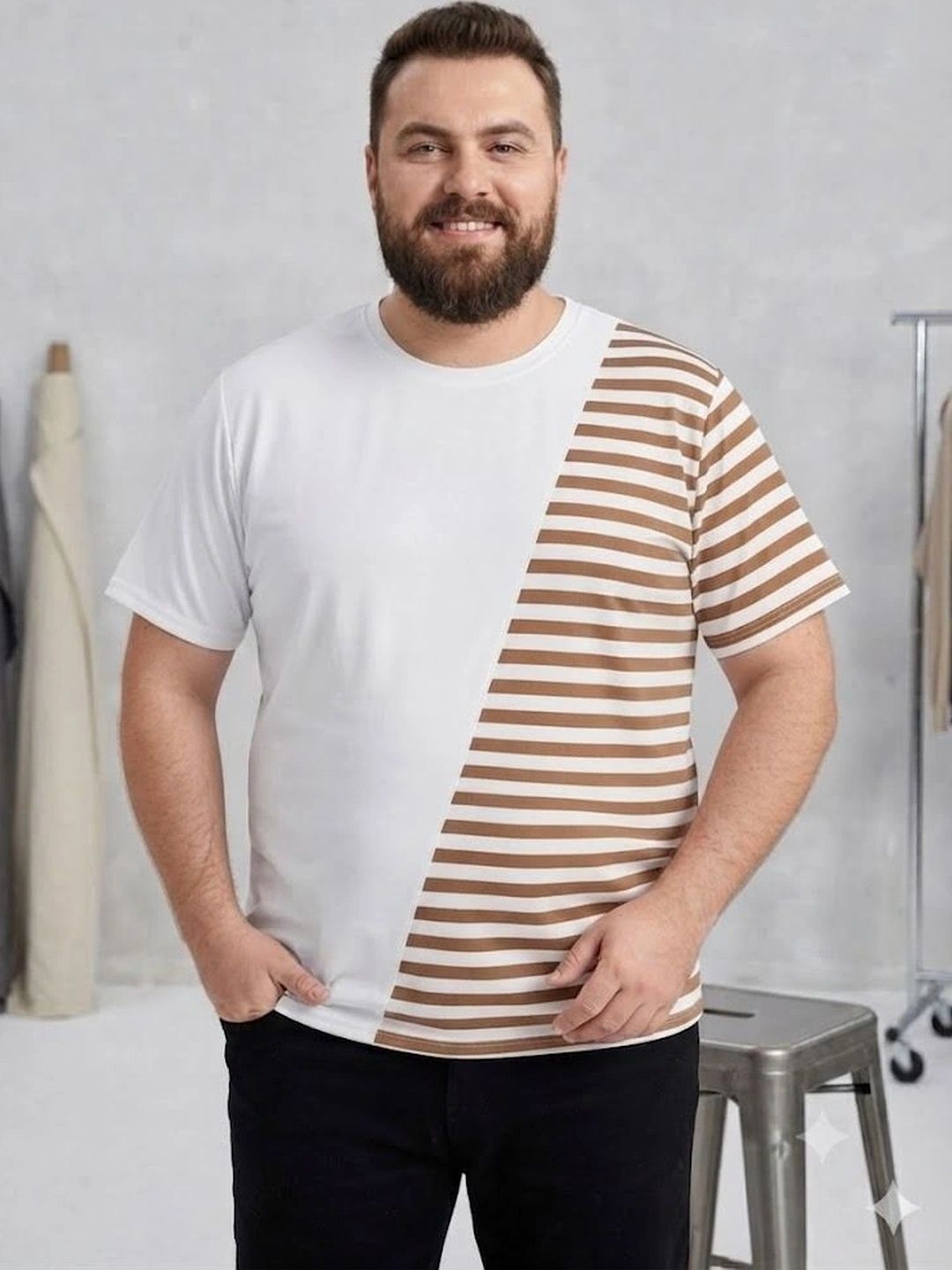 DAAWEAR OUTFITS Men Colourblocked T-shirt-picture-58