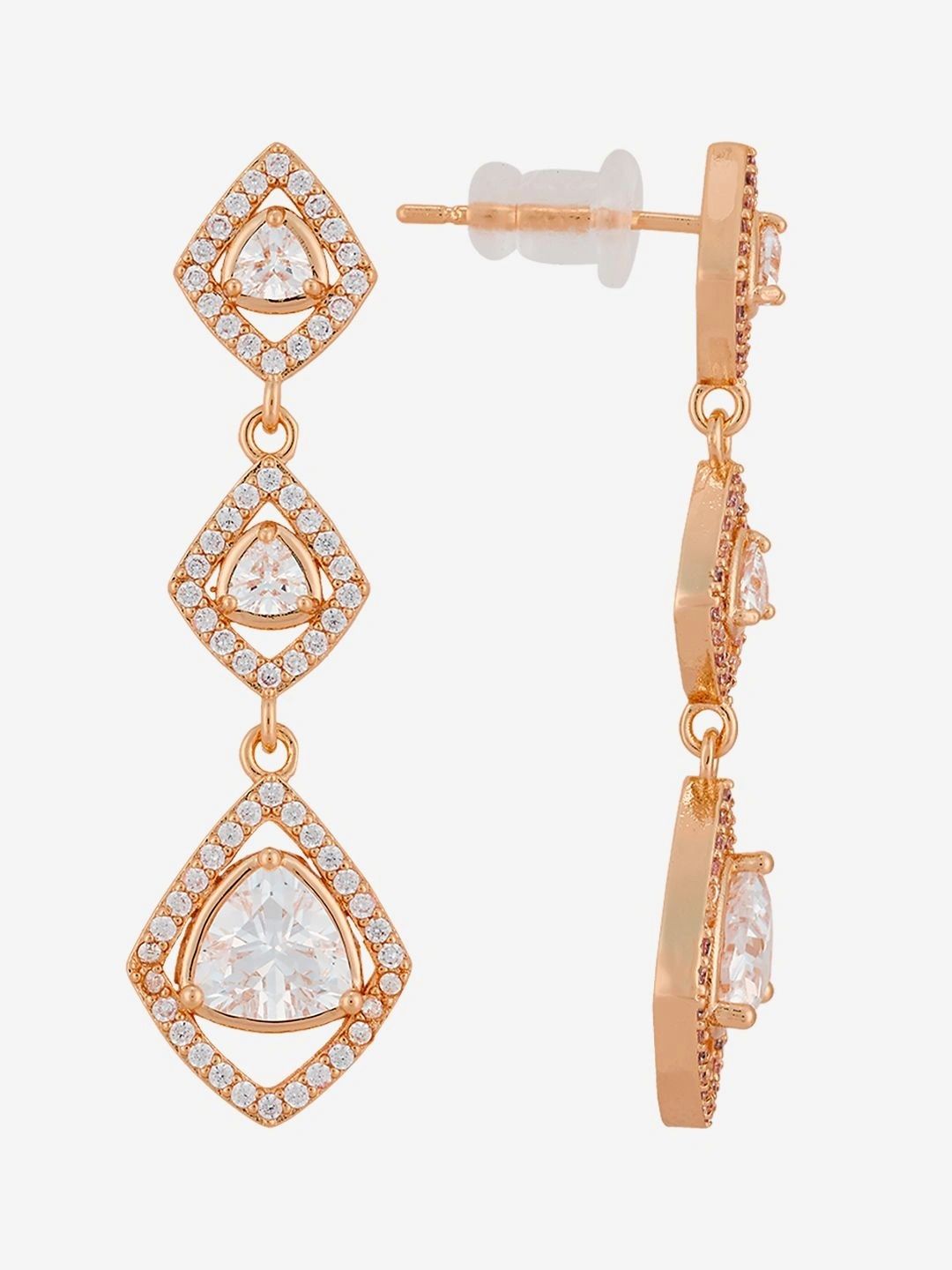 Kushal's Fashion Jewellery Geometric Drop Earrings-picture-15
