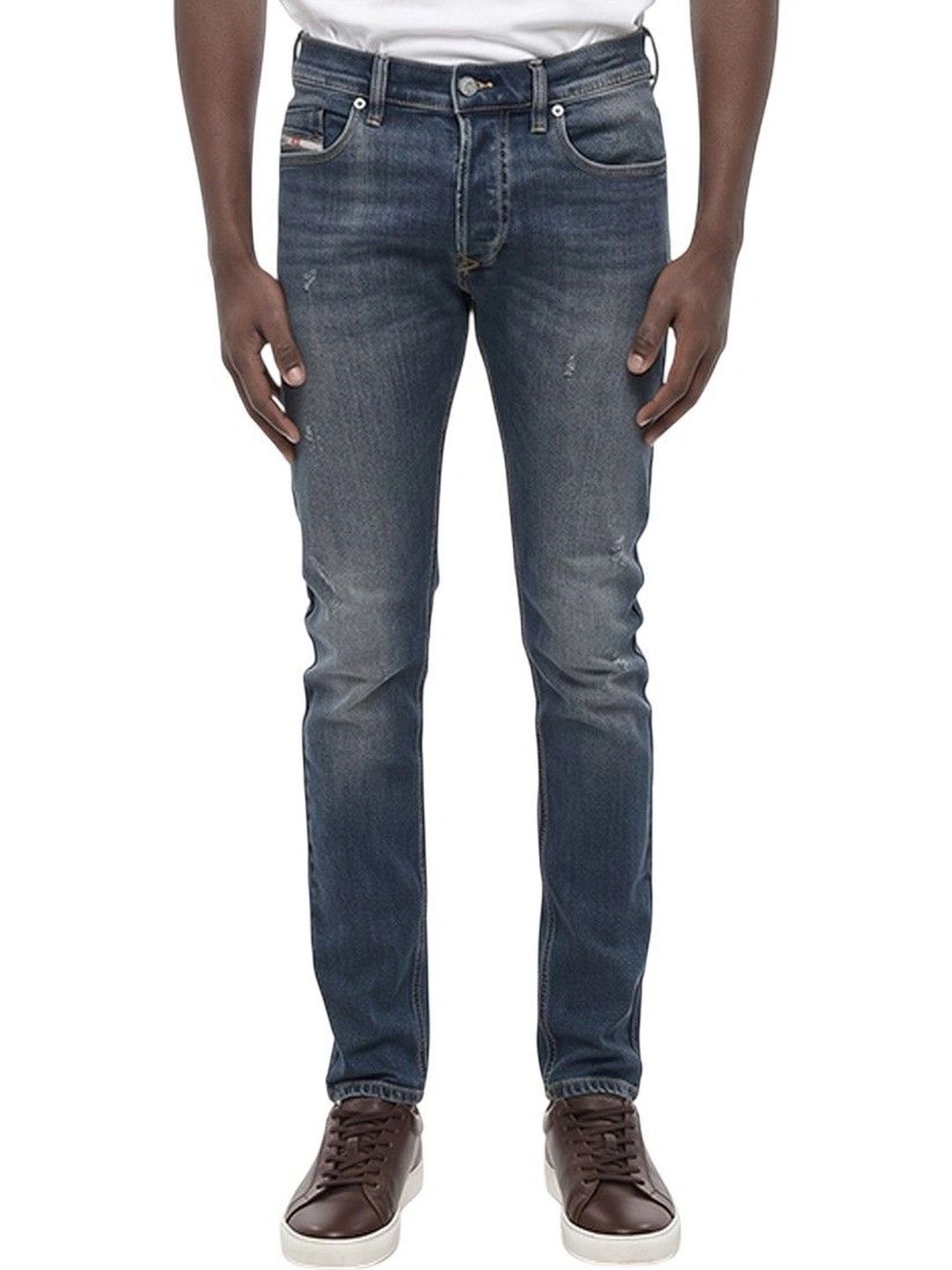 DIESEL Men Skinny Fit Mid-Rise Low Distress Jeans-picture-53