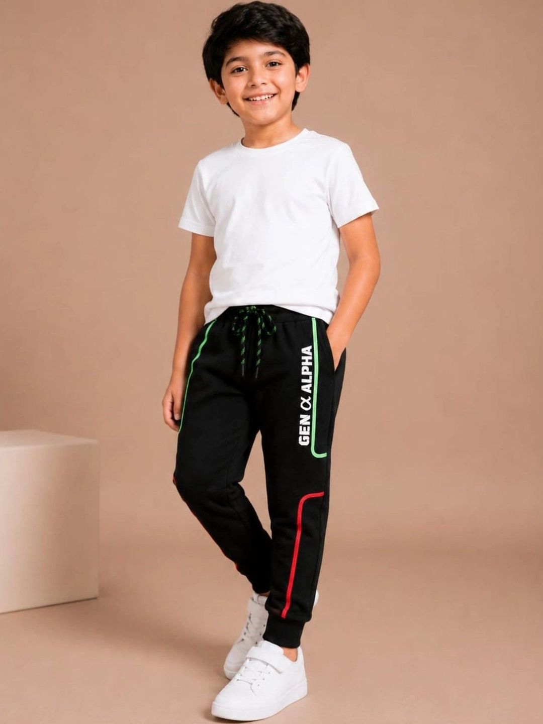 Nino Togs Boys Regular Fit Brand Logo Training Joggers-picture-39
