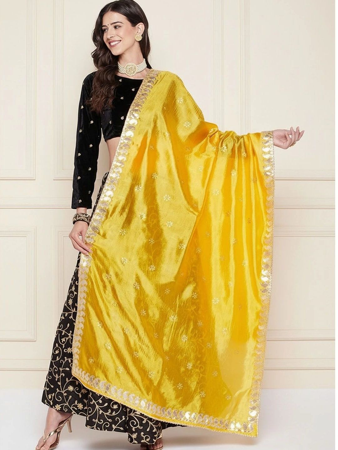 KALINI Embroidered Dupatta with Zari-picture-57