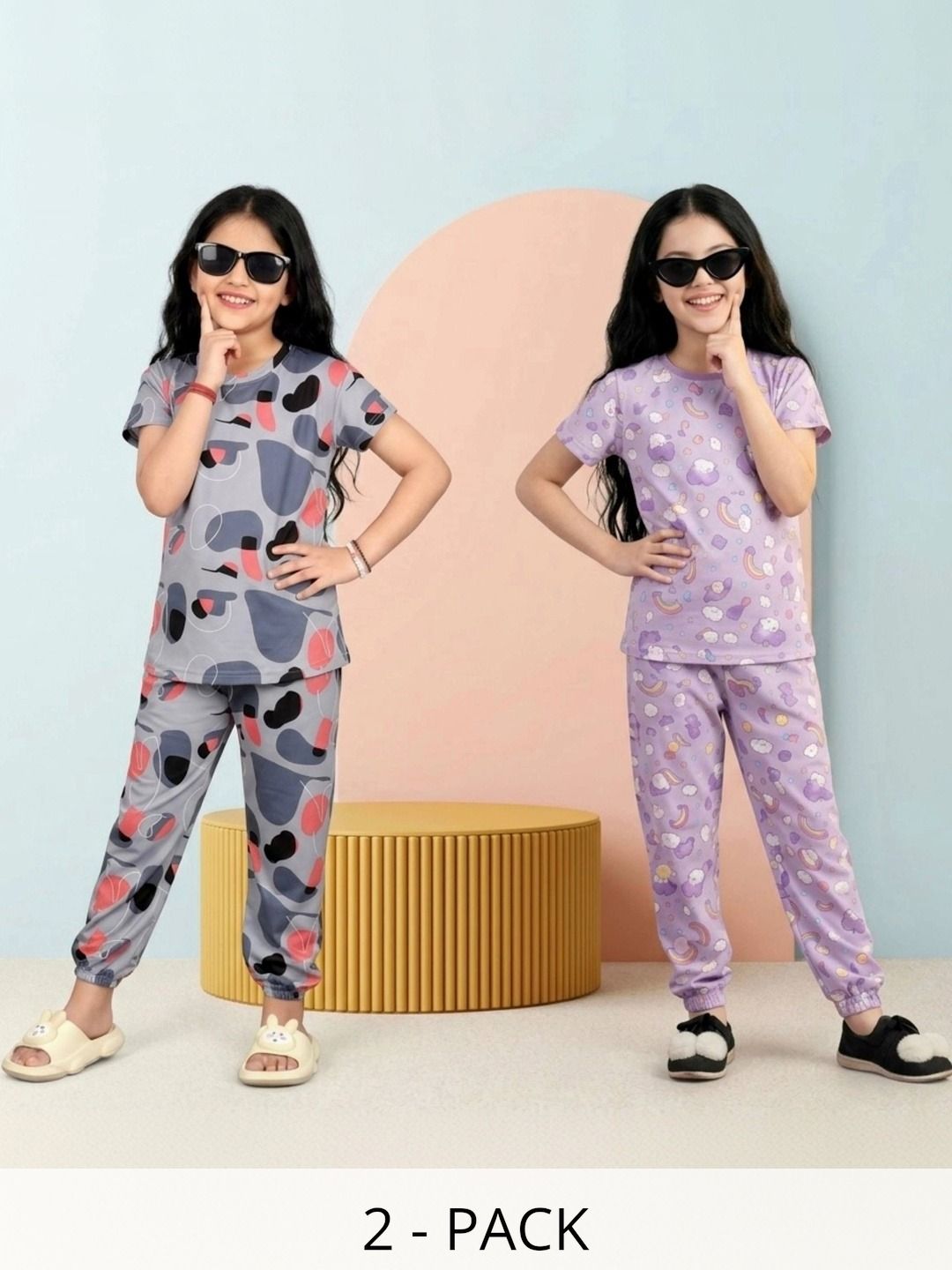 BAESD Girls Printed Short Sleeves Nightdress-picture-23