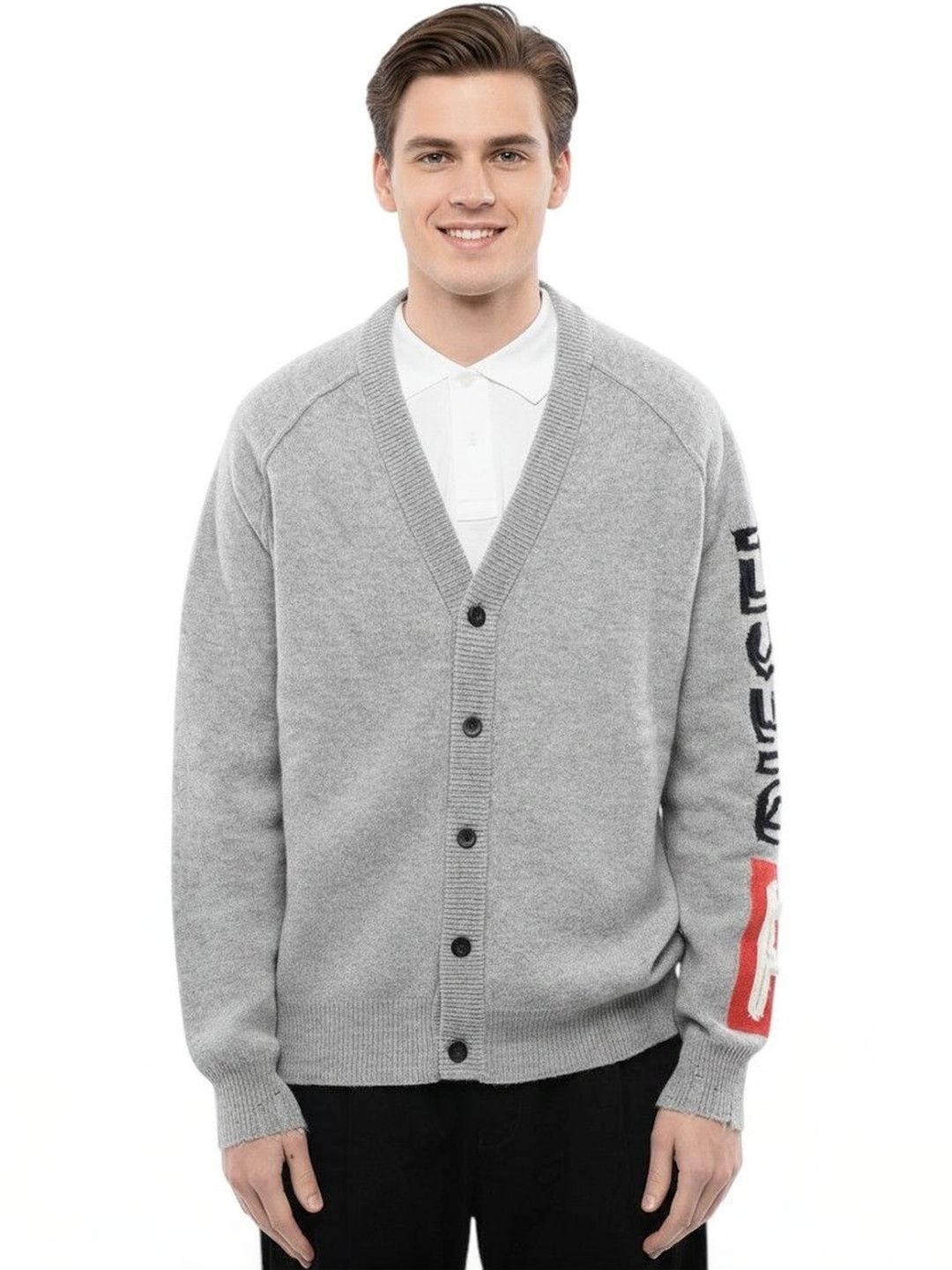 DIESEL Men Printed Woollen Cardigan-picture-36