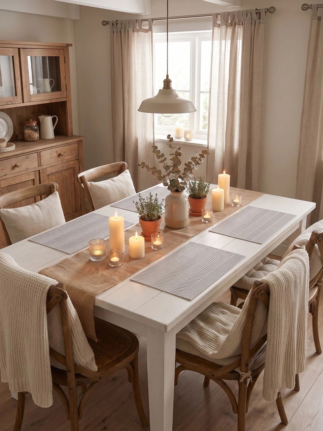 Myntra Elegant Homes 4-Pcs Beige Printed Rectangle Table Placemats-picture-14