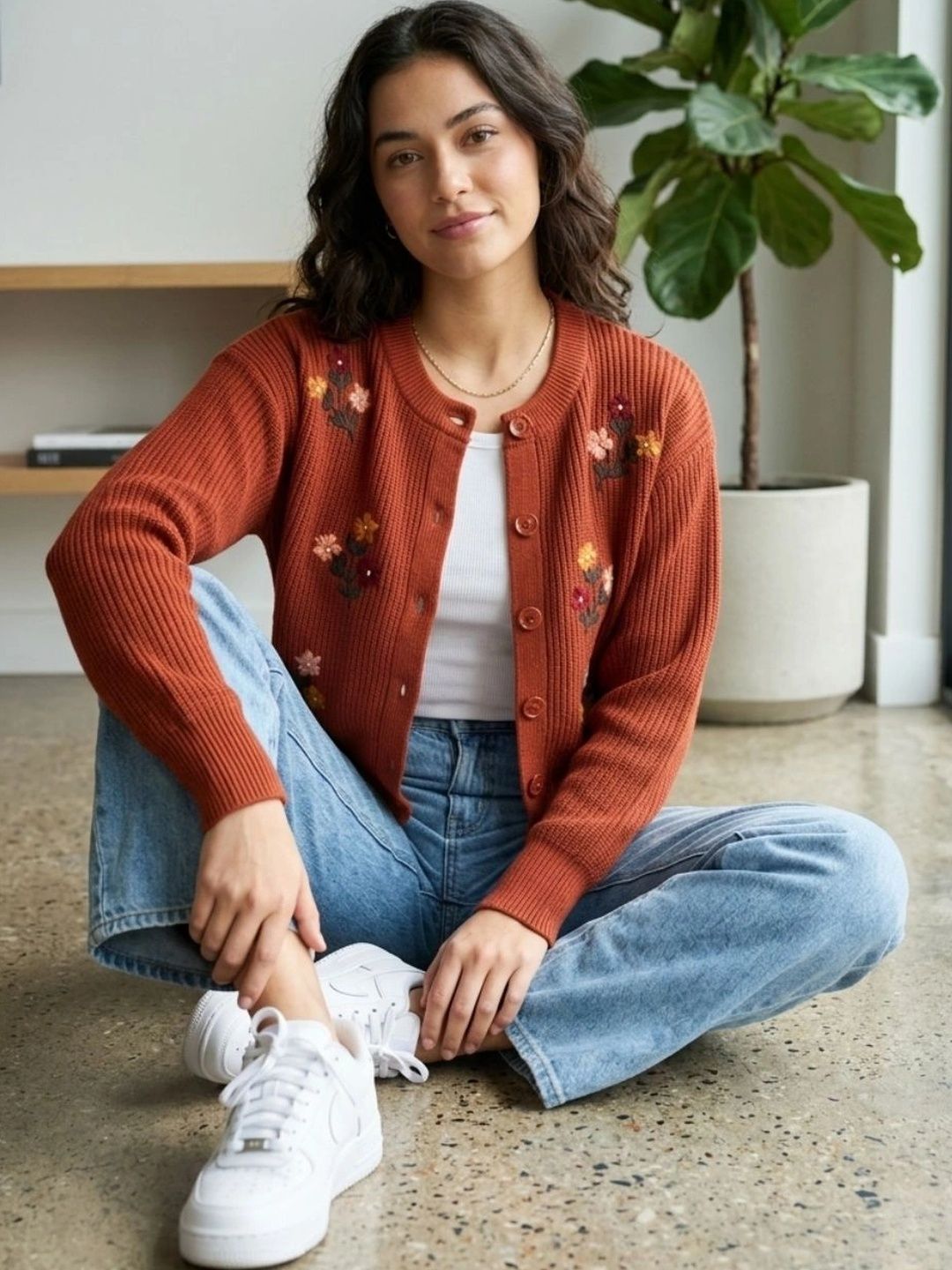 Chemistry Women Embroidered Woollen Cardigan with Embroidered Detail-picture-34