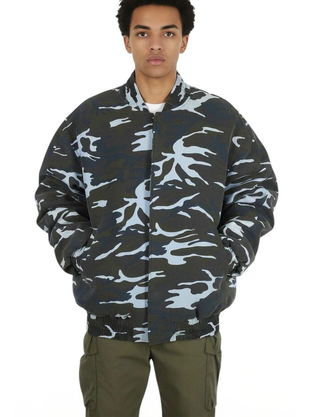 WE 11-DONE Men Camouflage Bomber Jacket-picture-17