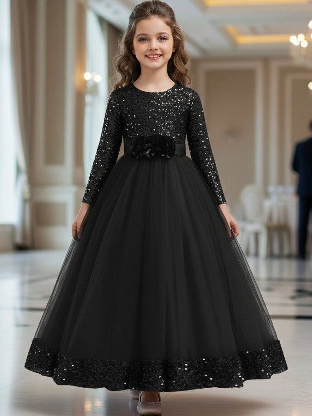 Vani Enterprise Embellished Net Maxi Dress-picture-30
