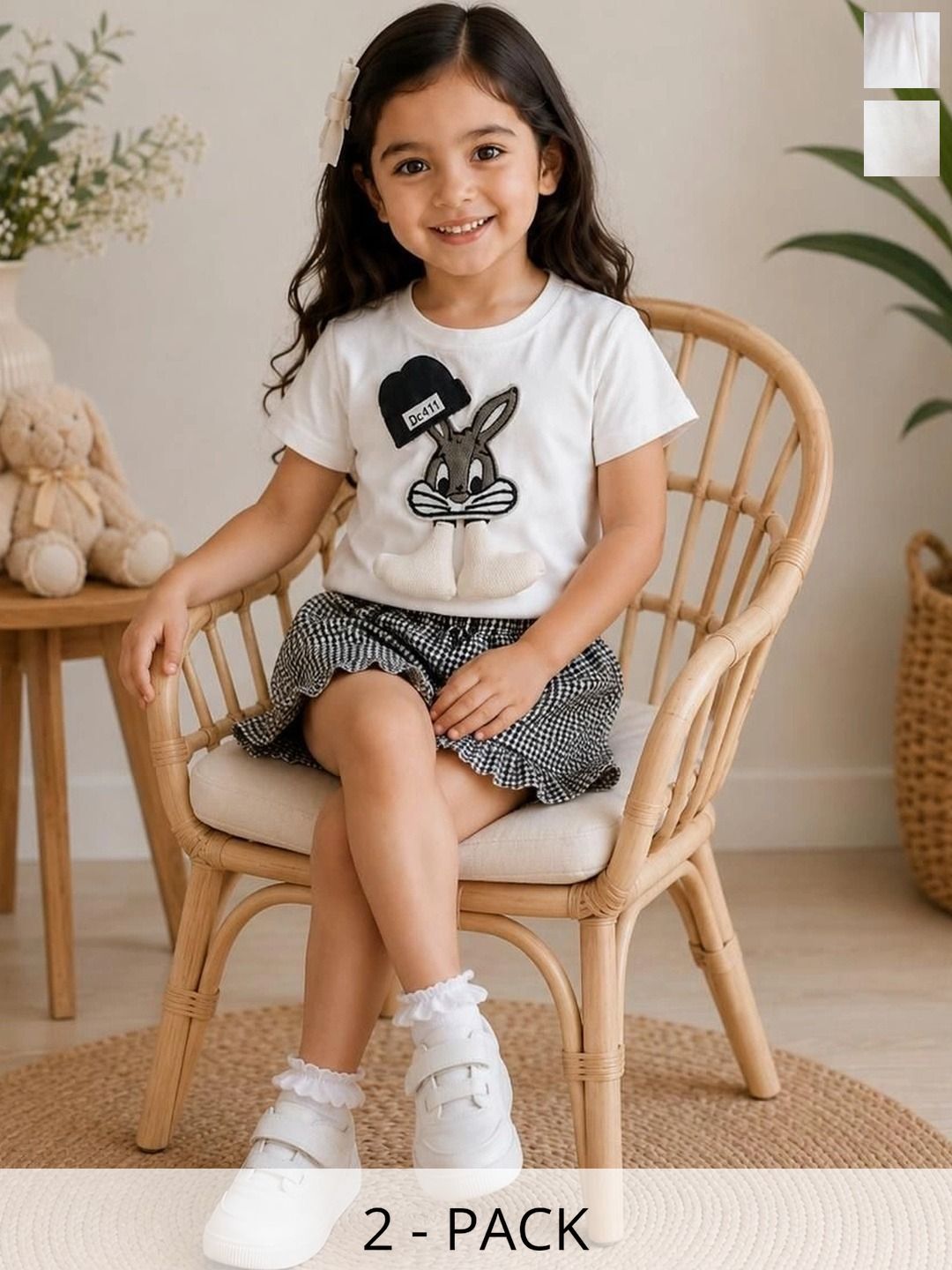 STAR BOYZ TRENDY WEAR Girls Printed T-shirt with Shorts-picture-57