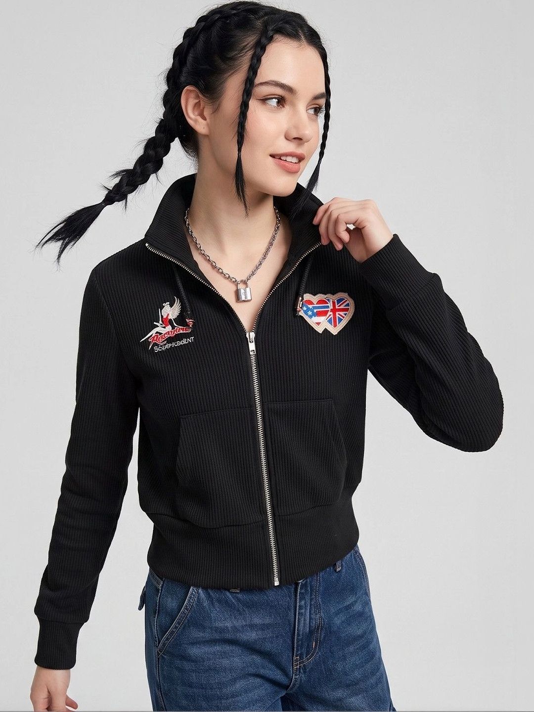 Suo Women Embroidered Sweatshirt-picture-41