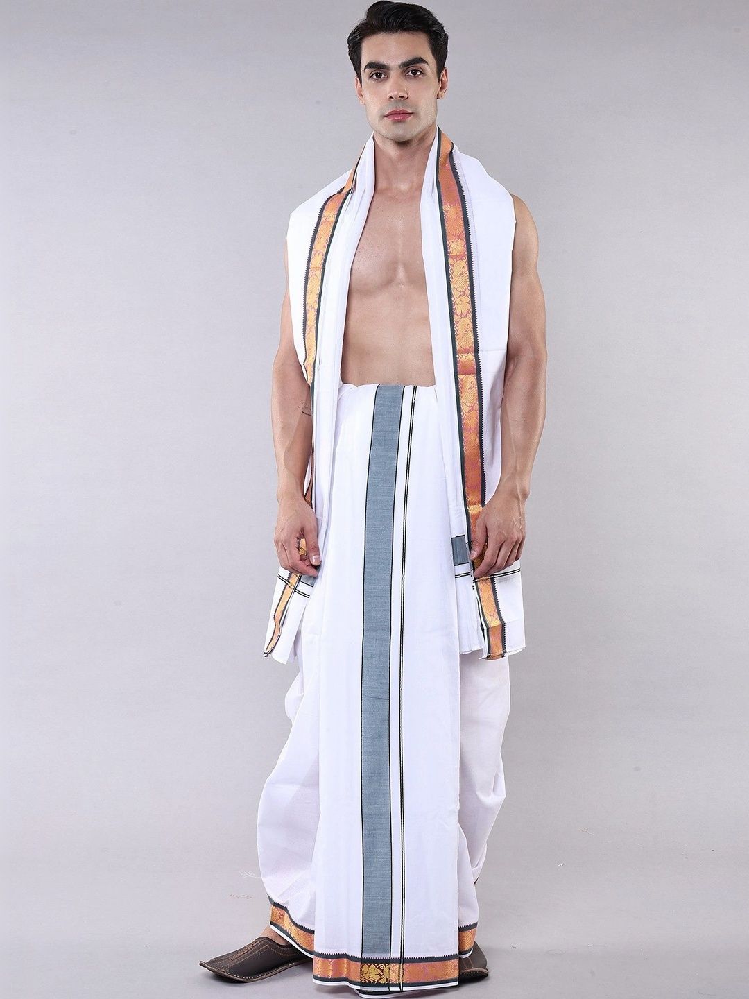 Exotic India Men Cotton Dhoti Dhotis-picture-35