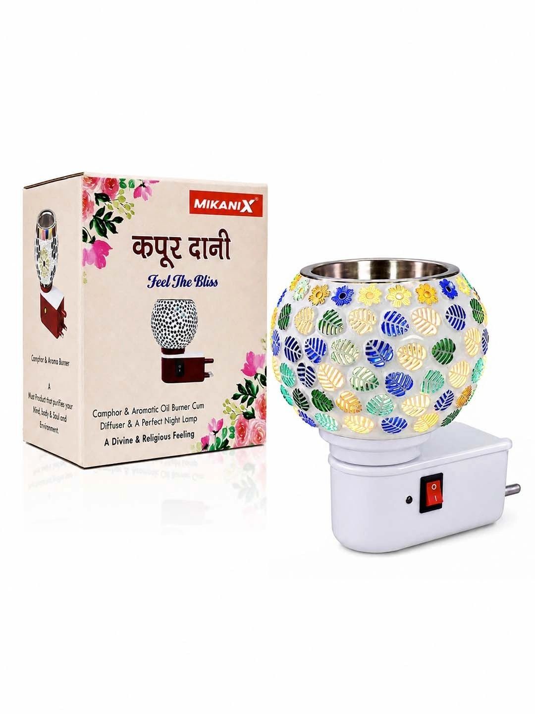 OBEROI'S TRADERS Blue & Yellow Electric Camphor Burner & Aroma Diffuser-image-38