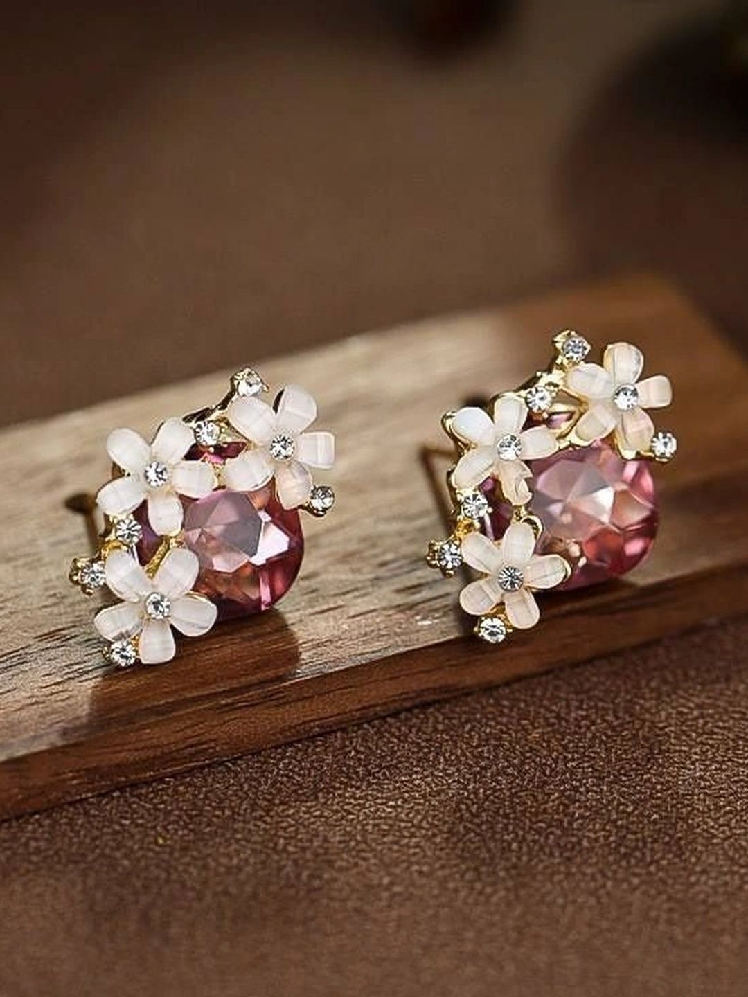 Celestria Floral Studs Earrings-picture-41