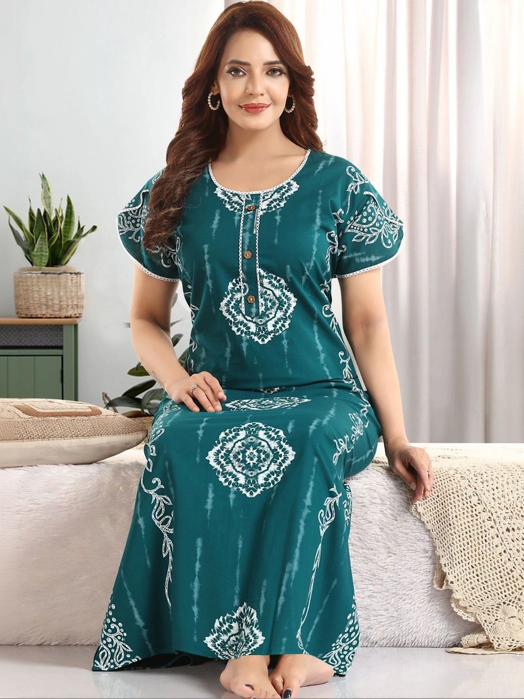TRUNDZ Printed Maxi Nightdress-picture-5