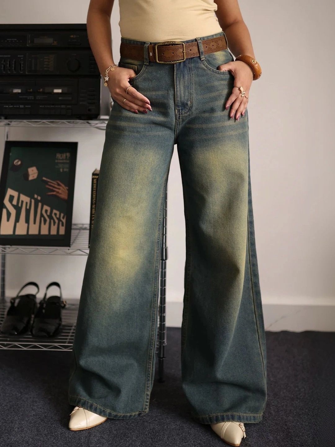 Mast & Harbour Women High-Rise Light Fade Jeans-picture-37