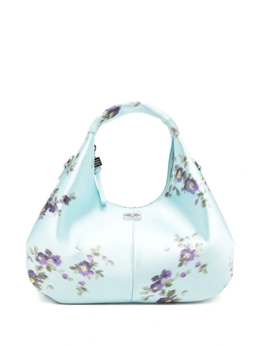 Ganni Floral Printed Half Moon Hobo Bag-picture-29